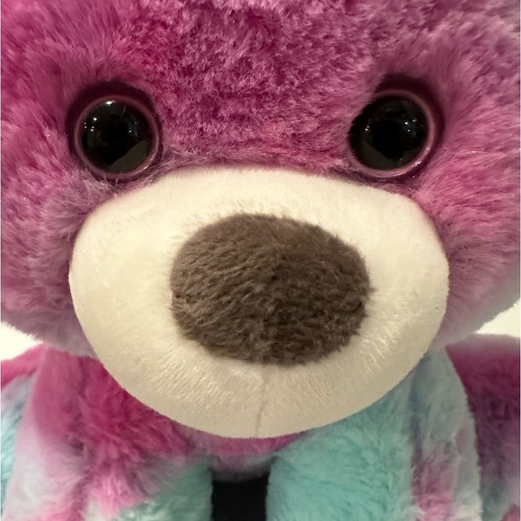 RUSS bear pink and blue tie dye medium sized NWT stuffed animal, plush - Picture 4 of 7